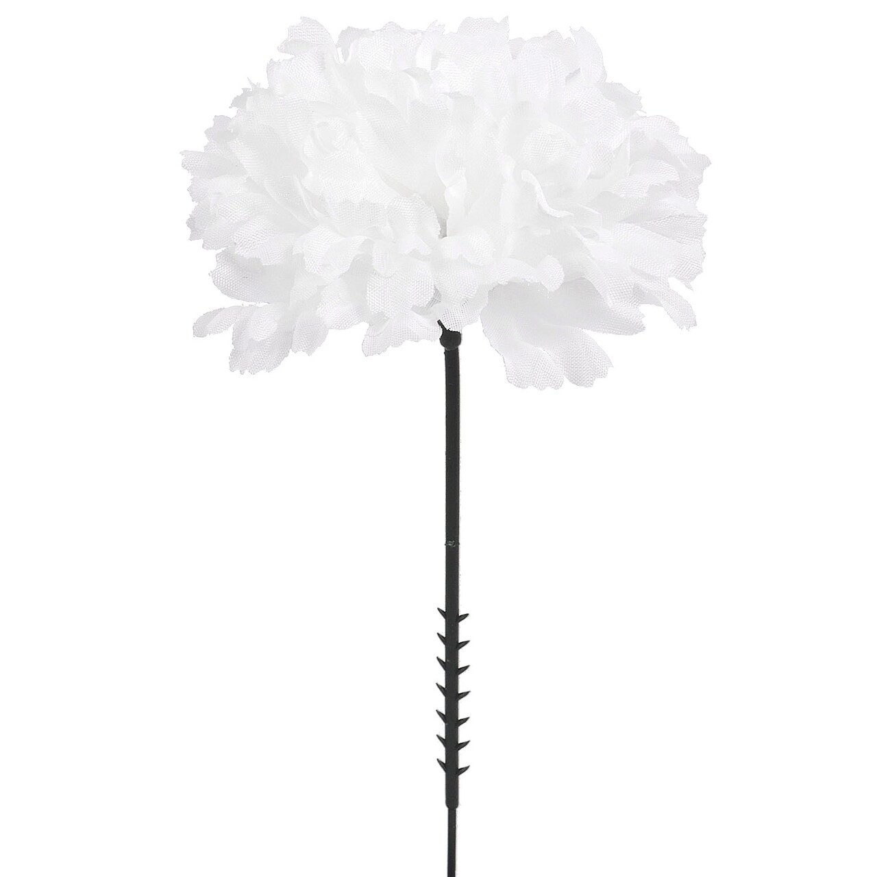 100-Pack: White Carnation Picks, 5" Stems, 3.5" Wide, Floral Home by Artificial Flowers